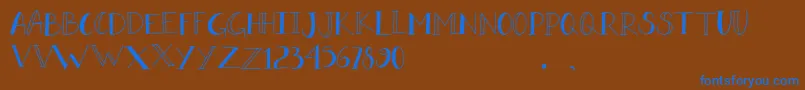 DORA DORE Font – Blue Fonts on Brown Background