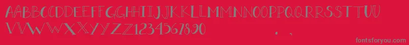 DORA DORE Font – Gray Fonts on Red Background