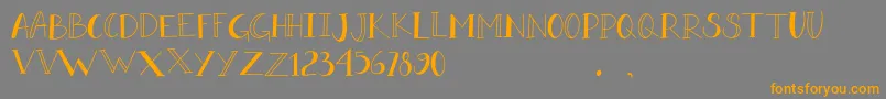 DORA DORE Font – Orange Fonts on Gray Background