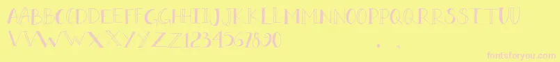 DORA DORE Font – Pink Fonts on Yellow Background