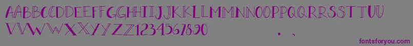 DORA DORE Font – Purple Fonts on Gray Background
