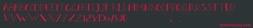 DORA DORE Font – Red Fonts on Black Background
