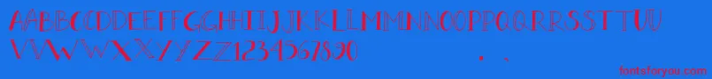 DORA DORE Font – Red Fonts on Blue Background