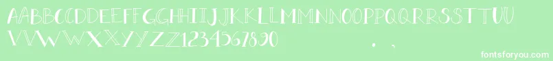 DORA DORE Font – White Fonts on Green Background