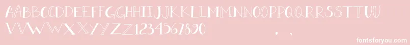 DORA DORE Font – White Fonts on Pink Background