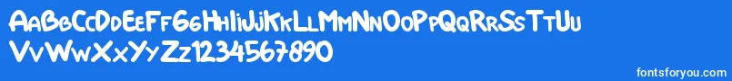Doraemon Font – White Fonts on Blue Background
