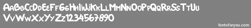 フォントDoraemon – 灰色の背景に白い文字