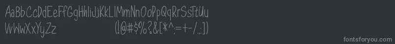 フォントDorathy   Personal Use Only – 黒い背景に灰色の文字