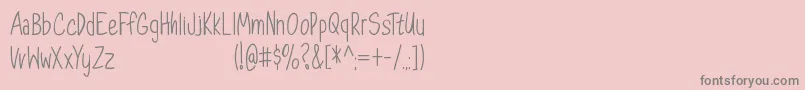 Dorathy   Personal Use Only Font – Gray Fonts on Pink Background