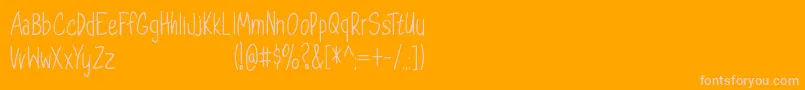 Dorathy   Personal Use Only Font – Pink Fonts on Orange Background