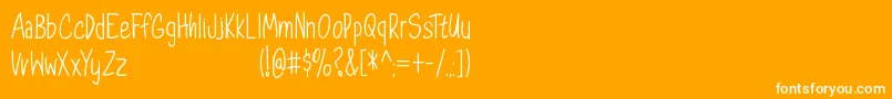 Dorathy   Personal Use Only Font – White Fonts on Orange Background
