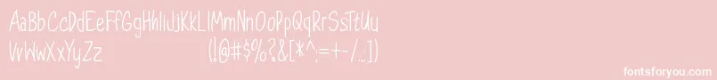 Dorathy   Personal Use Only Font – White Fonts on Pink Background