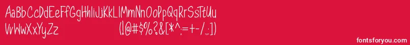 Dorathy   Personal Use Only Font – White Fonts on Red Background