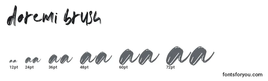 Doremi brush Font Sizes