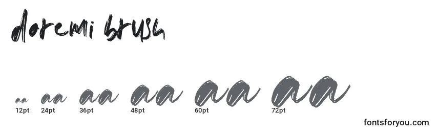 Размеры шрифта Doremi brush (125396)