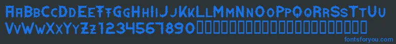 DORNEN   Font – Blue Fonts on Black Background