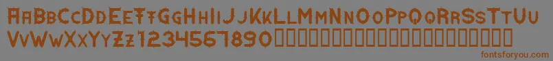 DORNEN   Font – Brown Fonts on Gray Background