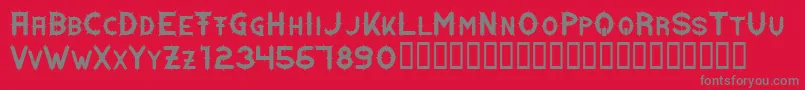 DORNEN   Font – Gray Fonts on Red Background