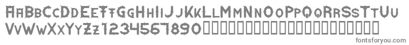 DORNEN  -fontti – harmaat kirjasimet valkoisella taustalla