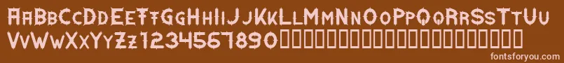 DORNEN   Font – Pink Fonts on Brown Background