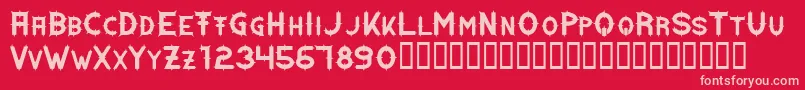 DORNEN   Font – Pink Fonts on Red Background