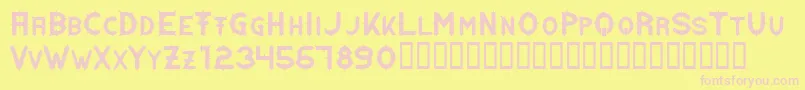 DORNEN   Font – Pink Fonts on Yellow Background