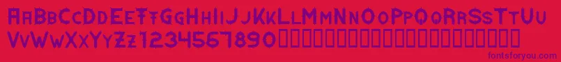 DORNEN   Font – Purple Fonts on Red Background