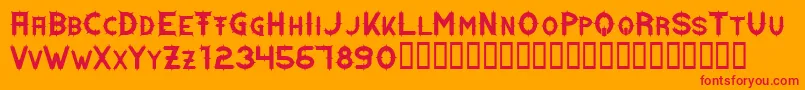 DORNEN   Font – Red Fonts on Orange Background