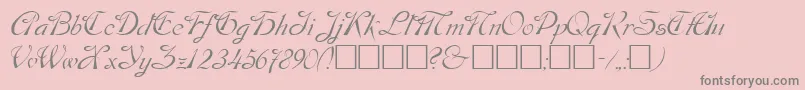 DOS     -Schriftart – Graue Schriften auf rosa Hintergrund
