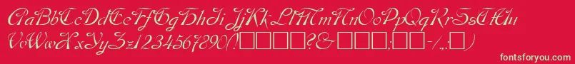DOS      Font – Green Fonts on Red Background