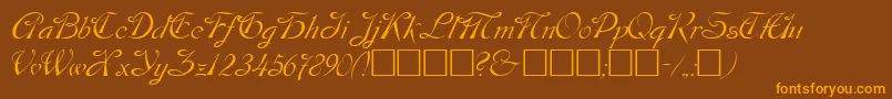 DOS      Font – Orange Fonts on Brown Background