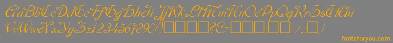 DOS      Font – Orange Fonts on Gray Background