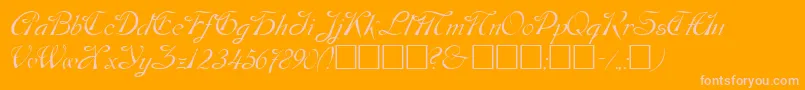 DOS      Font – Pink Fonts on Orange Background