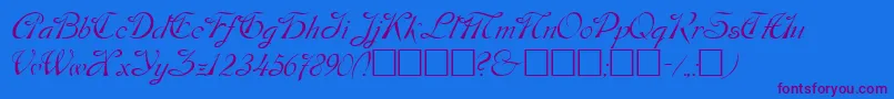 DOS      Font – Purple Fonts on Blue Background