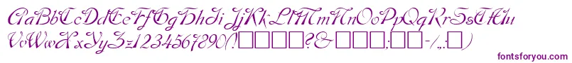 DOS     -Schriftart – Violette Schriften auf weißem Hintergrund