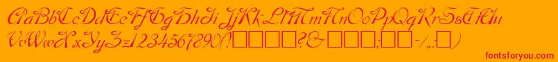 DOS      Font – Red Fonts on Orange Background