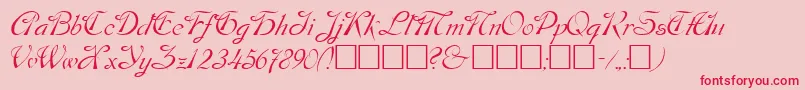 DOS      Font – Red Fonts on Pink Background