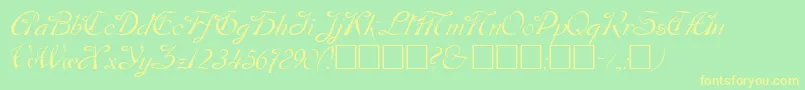 DOS      Font – Yellow Fonts on Green Background