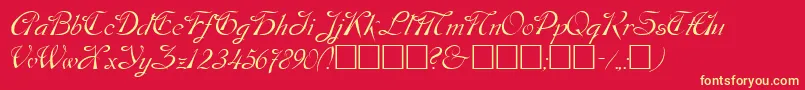 DOS      Font – Yellow Fonts on Red Background