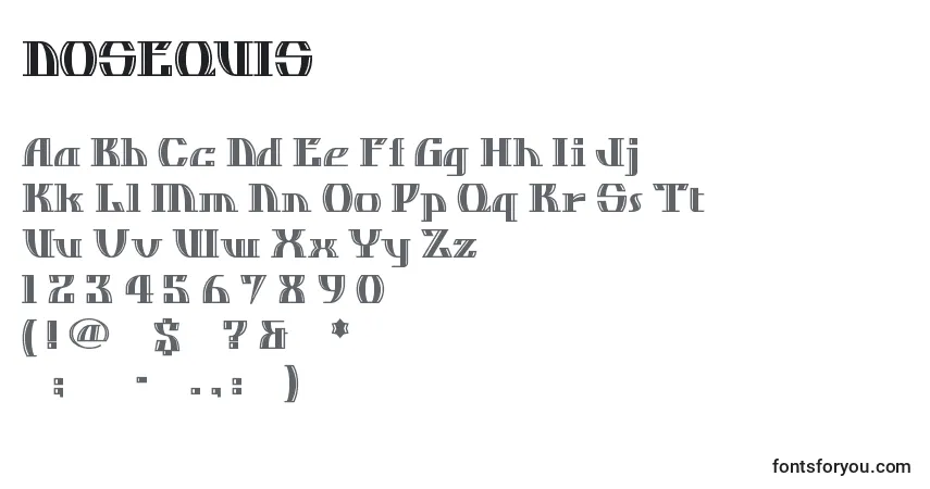DOSEQUIS (125399)フォント–アルファベット、数字、特殊文字