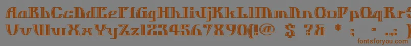 DOSEQUIS Font – Brown Fonts on Gray Background