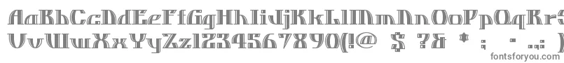 フォントDOSEQUIS – 白い背景に灰色の文字