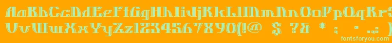 DOSEQUIS Font – Green Fonts on Orange Background