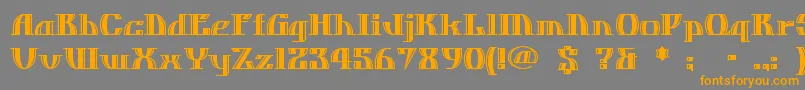 DOSEQUIS Font – Orange Fonts on Gray Background