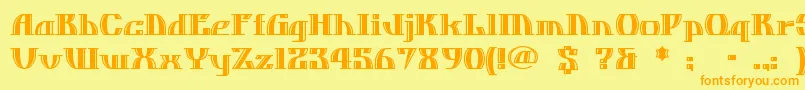 DOSEQUIS Font – Orange Fonts on Yellow Background