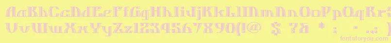 DOSEQUIS Font – Pink Fonts on Yellow Background