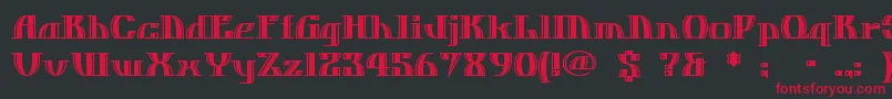 DOSEQUIS Font – Red Fonts on Black Background