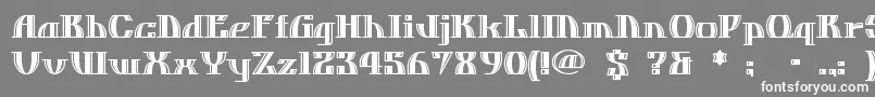 フォントDOSEQUIS – 灰色の背景に白い文字