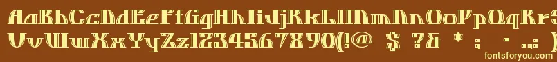 Шрифт DOSEQUIS – жёлтые шрифты на коричневом фоне