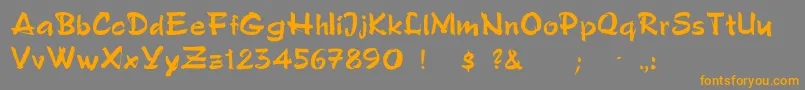 Polo Font – Orange Fonts on Gray Background